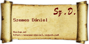 Szemes Dániel névjegykártya
